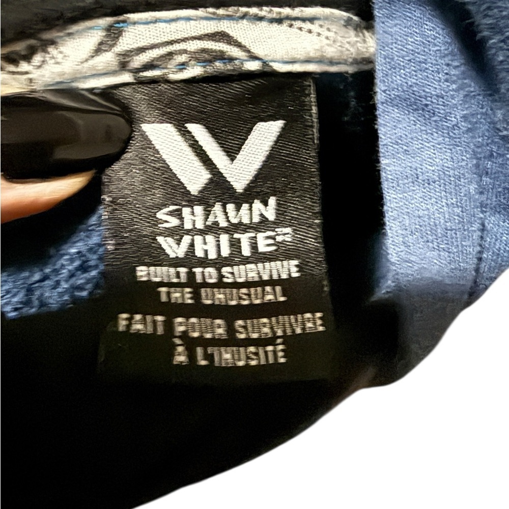 Kids Shaun White Hoodie, skateboarding, Blue with Owl Design, sz 6-7 - Picture 5 of 7